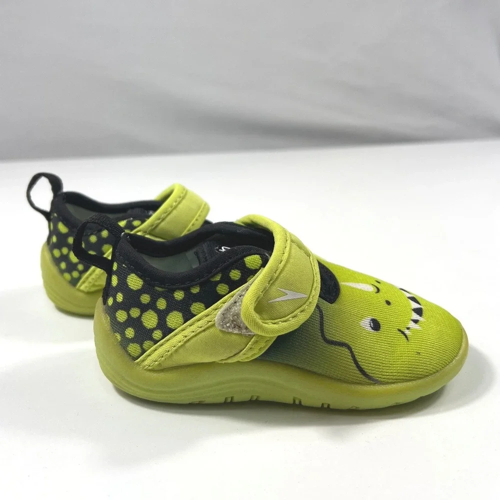 Speedo Kids Original Surfwalker Water Shoes Dinosaur Green‎ Size 5/6 Beach